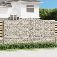 Paniers à gabions arqués 10 pcs 400x50x200/220 cm Fer galvanisé