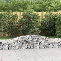 Paniers à gabions arqués 10 pcs 400x50x40/60 cm Fer galvanisé