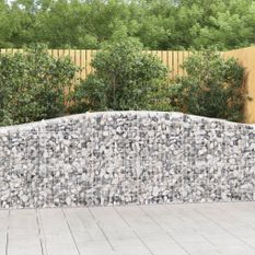 Paniers à gabions arqués 10 pcs 400x50x80/100 cm Fer galvanisé