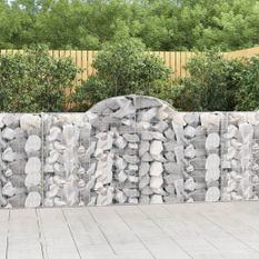 Paniers à gabions arqués 11 pcs 200x30x100/120 cm Fer galvanisé