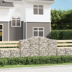 Paniers à gabions arqués 11 pcs 200x50x120/140 cm Fer galvanisé