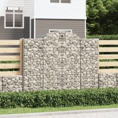 Paniers à gabions arqués 11 pcs 200x50x160/180 cm Fer galvanisé