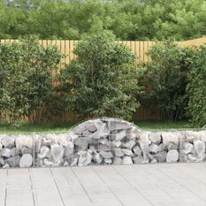 Paniers à gabions arqués 11 pcs 200x50x40/60 cm fer galvanisé