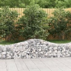 Paniers à gabions arqués 11 pcs 200x50x40/60 cm fer galvanisé