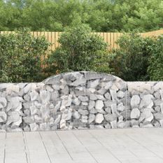 Paniers à gabions arqués 11 pcs 300x30x80/100 cm fer galvanisé