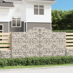 Paniers à gabions arqués 11 pcs 300x50x160/180 cm Fer galvanisé