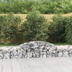 Paniers à gabions arqués 11 pcs 300x50x40/60 cm fer galvanisé