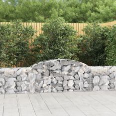 Paniers à gabions arqués 12 pcs 300x30x60/80 cm Fer galvanisé