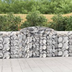 Paniers à gabions arqués 12 pcs 300x50x100/120 cm fer galvanisé