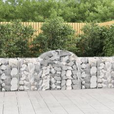 Paniers à gabions arqués 13 pcs 200x30x80/100 cm Fer galvanisé