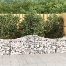 Paniers à gabions arqués 13 pcs 200x50x60/80 cm Fer galvanisé