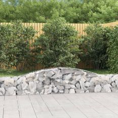 Paniers à gabions arqués 15 pcs 400x30x40/60 cm Fer galvanisé