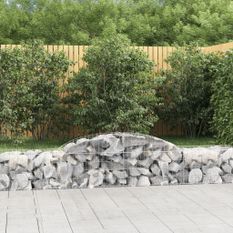 Paniers à gabions arqués 17 pcs 300x50x40/60 cm fer galvanisé