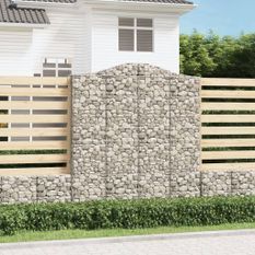 Paniers à gabions arqués 3 pcs 200x50x220/240 cm Fer galvanisé