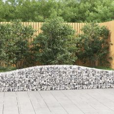 Paniers à gabions arqués 3 pcs 400x30x40/60 cm Fer galvanisé