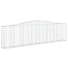 Paniers à gabions arqués 4 pcs 400x30x100/120 cm Fer galvanisé