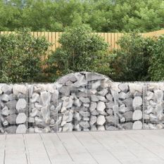 Paniers à gabions arqués 40 pcs 200x50x80/100 cm Fer galvanisé