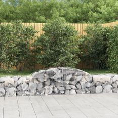 Paniers à gabions arqués 5 pcs 300x50x40/60 cm fer galvanisé