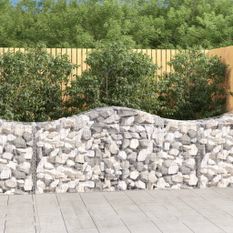 Paniers à gabions arqués 50 pcs 200x50x80/100 cm Fer galvanisé