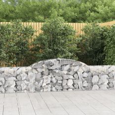 Paniers à gabions arqués 8 pcs 300x30x60/80 cm Fer galvanisé