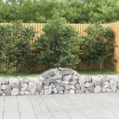 Paniers à gabions arqués 9 pcs 200x30x40/60 cm Fer galvanisé