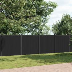 Panneau de clôture gris 1391x186 cm WPC