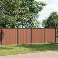 Panneau de clôture marron 1045x186 cm WPC