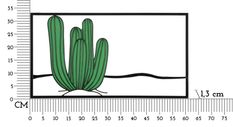 Panneau mural cactus cm 60x1,3x33