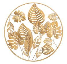 Panneau mural en fer jungle rond cm ø 80x6,5