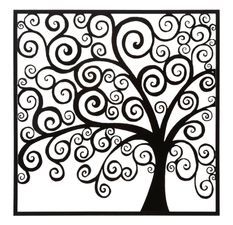 Panneau mural en fer trois plus cm 100x1x100