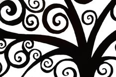 Panneau mural en fer trois plus cm 100x1x100