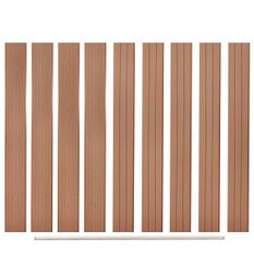 Panneaux de clôture de remplacement 9 pcs WPC 170 cm Marron