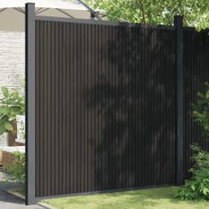 Panneaux de clôture gris 173x186 cm WPC