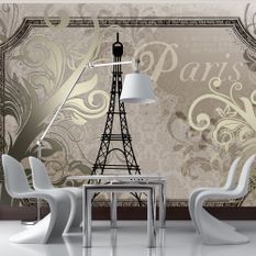 Papier peint Vintage Paris gold