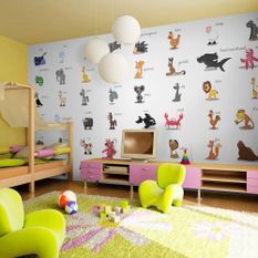 Papier peint XXL Learning by playing (animals)