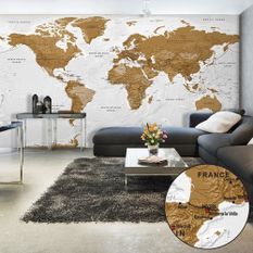 Papier peint XXL World Map: White Oceans II