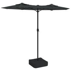 Parasol à double tête anthracite 316x240 cm