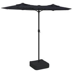 Parasol à double tête noir 316x240 cm