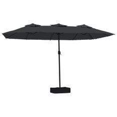 Parasol à double tête noir 449x245 cm