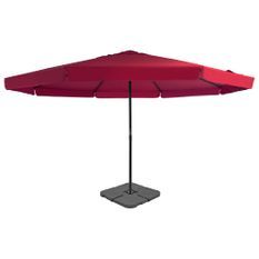 Parasol avec base portable Rouge