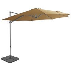 Parasol avec base portable Taupe 4