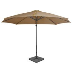 Parasol avec base portable Taupe