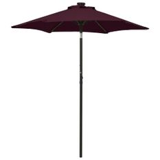 Parasol avec lumières LED Rouge bordeaux 200x211 cm Aluminium