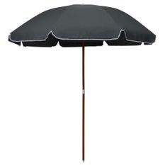 Parasol avec mât en acier 240 cm Anthracite