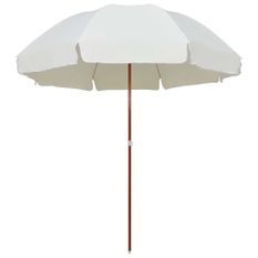 Parasol avec mât en acier 300 cm Sable