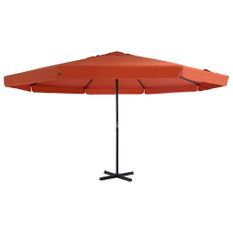 Parasol avec mât en aluminium 500 cm Terre cuite