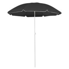 Parasol d'extérieur avec mât en acier Anthracite 180 cm