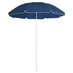Parasol d'extérieur avec mât en acier Bleu 180 cm