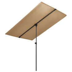 Parasol d'extérieur avec mât en aluminium 180x130 cm Taupe