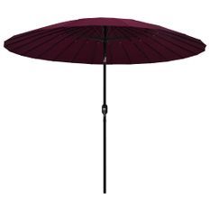 Parasol d'extérieur avec mât en aluminium 270 cm Bordeaux